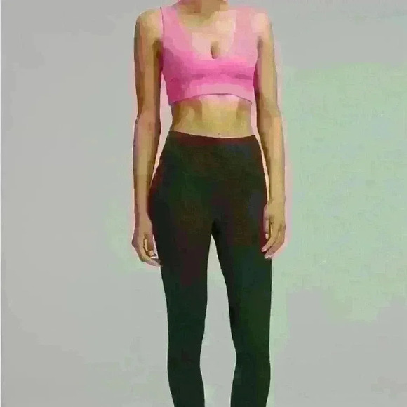NWT. Lululemon Align V-Neck Bra A/B. Size: 8. Color: Pow Pink Tone. - Picture 1 of 6